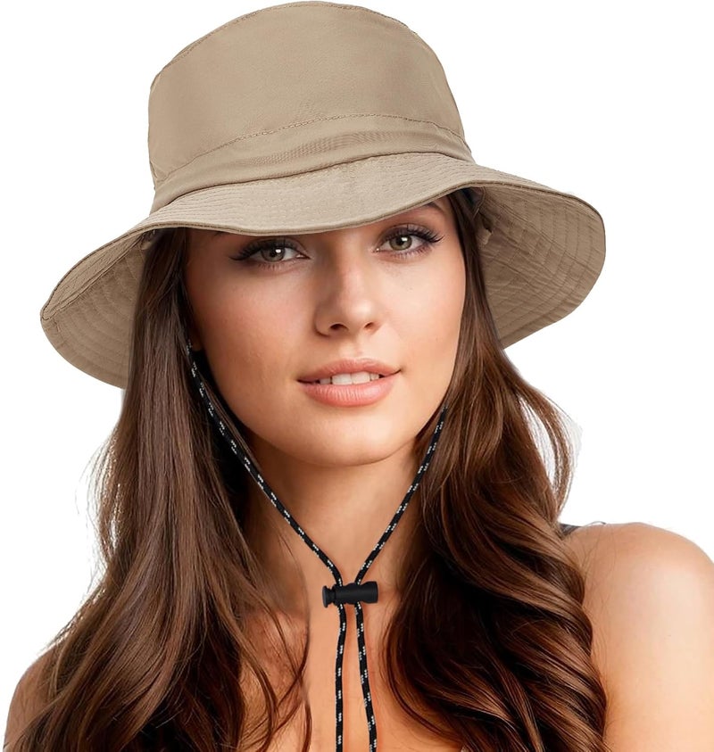 Durio Waterproof Bucket Hats for Woman UPF 50+ Sun Hat UV Protection Packable Rain Hats for Women Lightweight Hiking Hat - Image 1